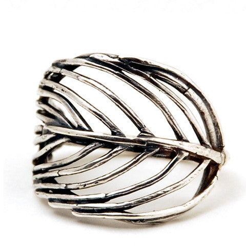 Silver Feather Ring - The Whole 9 Gallery