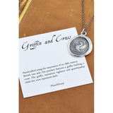 Guardianship and Faith, Wax Seal Necklace of Griffin and Cross