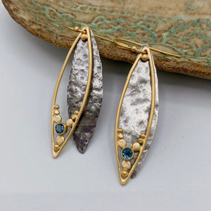 Two Toned Leaves Earrings by Austin Titus
