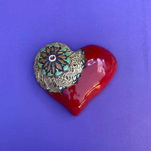 Ceramic Heart, "Baby Radiance" by Laurie Pollpeter