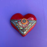 Ceramic Heart, "Black Eyed Susan" by Laurie Pollpeter