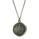 Compass Rose, Wax Seal Necklace