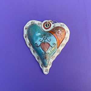 Ceramic Heart, "Hearts for Haiti" by Laurie Pollpeter