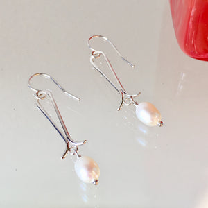 Pearl Drop Bell Earrings