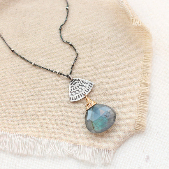 Asmi Triangle Labradorite Pendant Necklace by Sarah DeAngelo