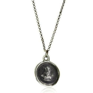Courage to Dream, Wax Seal Necklace of a Lion & Crown