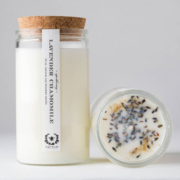 Lavender Chamomile Soy & Beeswax Candle by Nectar Republic
