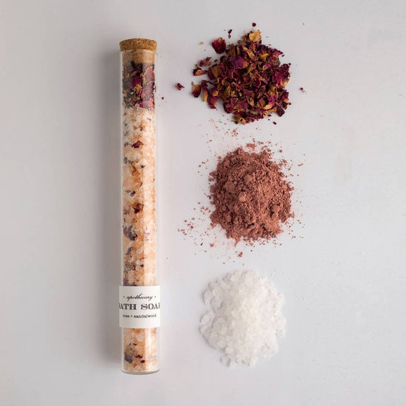 Rose & Sandalwood Bath Salts by Nectar Republic