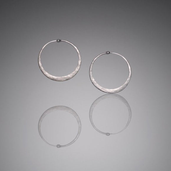 Hammered Sterling Silver Hoops, LargeLothLorien - The Whole 9 Gallery