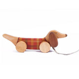 Wooden Pull Sausage Dog Toy